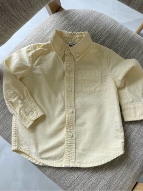 Janie and Jack Pale Yellow Button-Down Shirt